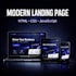 create a responsive landing page with HTML, CSS, javascript
