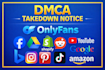 remove infringing defaming harasing copyright negative leaked content under dmca