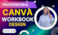 design canva workbook, journal design planner, digital gratitude workbook