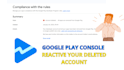 reactive your google play console account