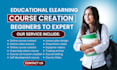 create educational online course content, course book, video course, ppt slides