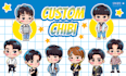 draw custom chibi in pop color style