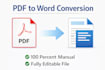 convert scanned PDF to editable word manually