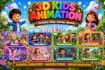 3d pixar style ai animation, ai storytelling, kids song, learning videos
