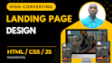 design a responsive HTML CSS landing page