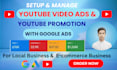 do create youtube video ads and video promotion with google ads campaign