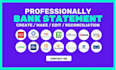 design bank statement of any us, uk bank
