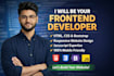 design a modren responsive websites using HTML CSS bootstrap javascript