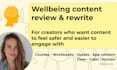review and improve wellbeing content