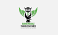 design exceptional burden budge trash assistance logo