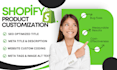 design high converting shopify product page with persuasive copywriting and SEO