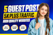 build high quality guest post backlinks on real websites