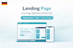 build a modern responsive landing page, one page website in HTML CSS