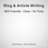 write blog article content