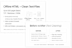 extract and clean offline HTML into structured text files txt MD jsonl
