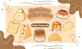 custom cute cartoon food illustration sticker