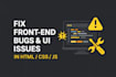 fix frontend bugs and UI issues in HTML, CSS, js