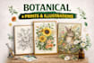 design a minimalist botanical wall art and illustration for your etsy store