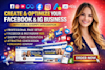 create, optimize your fb, ig business pages with ads and shopify integration
