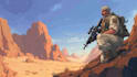 draw 2d game art military character design