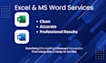 clean, format, and organize excel or word files