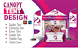design a professional canopy tent, feather flag, table cover design