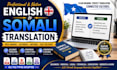 professionally translate from english to somali
