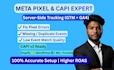 setup facebook pixel, meta conversion API, ga4 and server side tracking with GTM