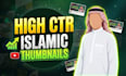 create high quality islamic thumbnails designed for clicks