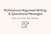 write professional arguments, and business content