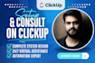 create a CRM and lead management system in clickup or gohighlevel