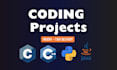 do coding projects and tasks in c, cpp, python and java