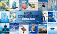 design facebook ad creative images, copy and headlines