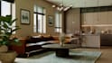 create a photorealistic 3d render of your livingroom