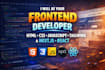 html CSS javascript react next js tailwind responsive design frontend developer