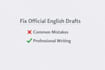 rewrite and correct official or professional english drafts