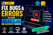 fix bugs and errors in your react js or javascript website