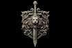 draw unique medieval fantasy game, rpg, mmo game logo