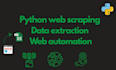 do python web scraping, data extraction and web automation