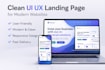 design a clean modern UI UX landing page