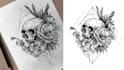 develop custom tattoo design, sketch