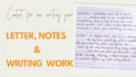 do handwriting notes and letters