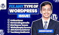 fix wordpress issues, bugs woocommerce fix, fix website