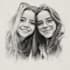 draw vector character logo and friendship portrait