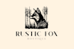 design whimsical rustic fox logo