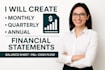 create professional financial statements