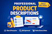 write clear and simple product descriptions in italian
