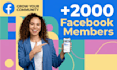 upgrade 2,000 facebook members
