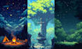 create custom pixel art backgrounds, pixel art game scenes and environments