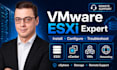 install and configure vmware esxi, vcenter and virtual machines